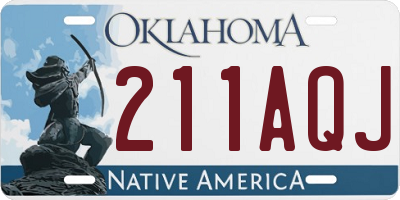 OK license plate 211AQJ