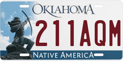 OK license plate 211AQM