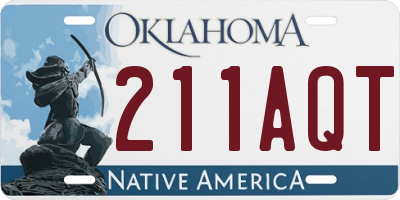OK license plate 211AQT