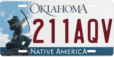 OK license plate 211AQV