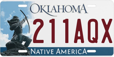 OK license plate 211AQX