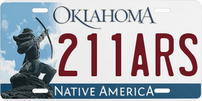 OK license plate 211ARS