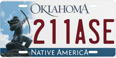 OK license plate 211ASE