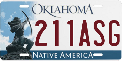 OK license plate 211ASG