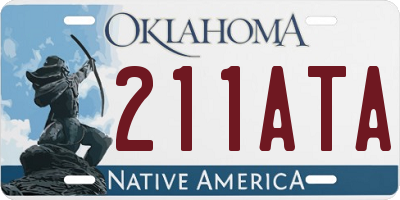 OK license plate 211ATA