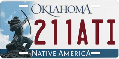 OK license plate 211ATI