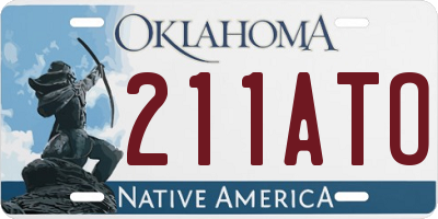 OK license plate 211ATO