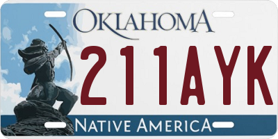 OK license plate 211AYK
