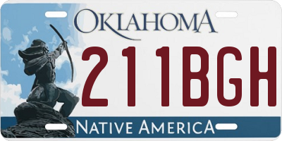 OK license plate 211BGH