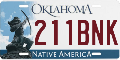 OK license plate 211BNK