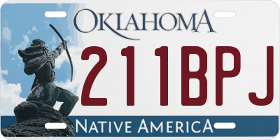 OK license plate 211BPJ