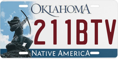 OK license plate 211BTV