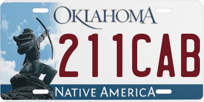 OK license plate 211CAB