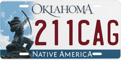 OK license plate 211CAG