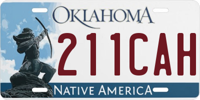 OK license plate 211CAH