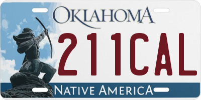OK license plate 211CAL