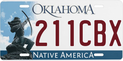 OK license plate 211CBX