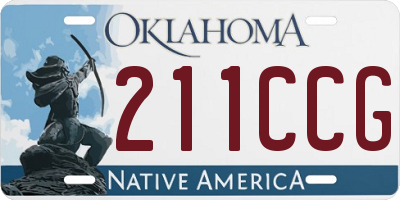 OK license plate 211CCG