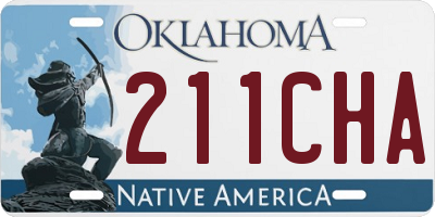 OK license plate 211CHA