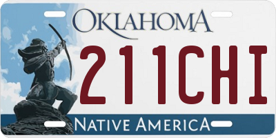 OK license plate 211CHI