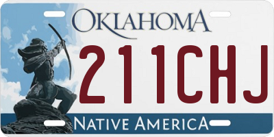 OK license plate 211CHJ