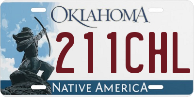OK license plate 211CHL