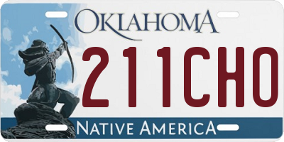 OK license plate 211CHO