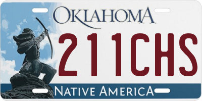 OK license plate 211CHS