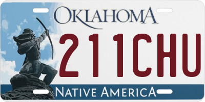 OK license plate 211CHU