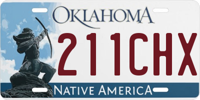OK license plate 211CHX