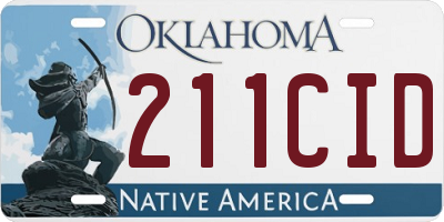 OK license plate 211CID