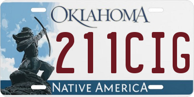 OK license plate 211CIG