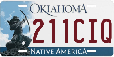OK license plate 211CIQ