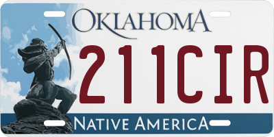 OK license plate 211CIR