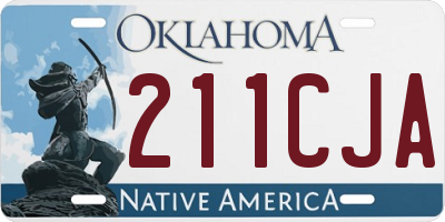 OK license plate 211CJA