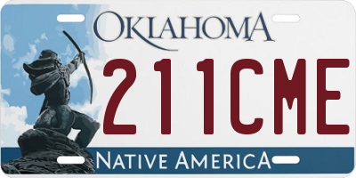 OK license plate 211CME