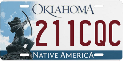 OK license plate 211CQC