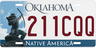 OK license plate 211CQQ