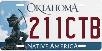 OK license plate 211CTB