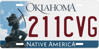 OK license plate 211CVG