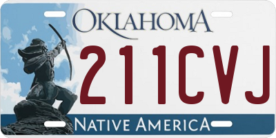 OK license plate 211CVJ