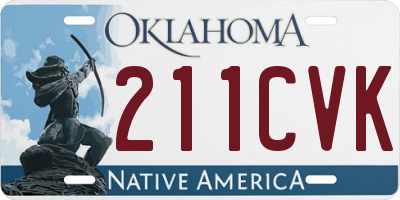 OK license plate 211CVK
