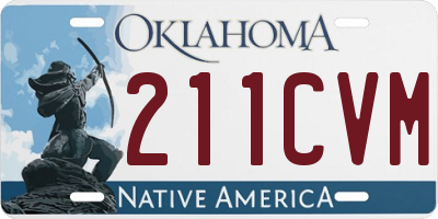 OK license plate 211CVM