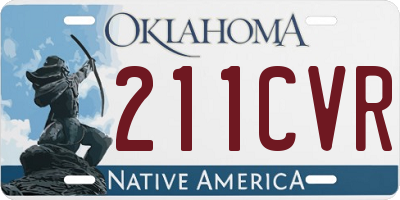 OK license plate 211CVR