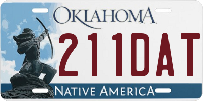OK license plate 211DAT