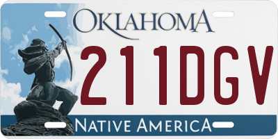 OK license plate 211DGV