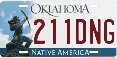 OK license plate 211DNG
