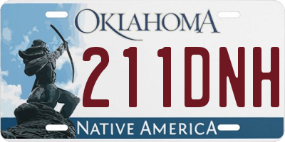 OK license plate 211DNH
