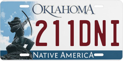 OK license plate 211DNI
