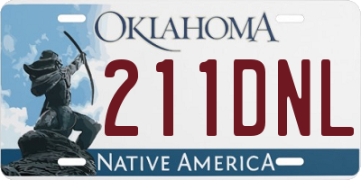 OK license plate 211DNL